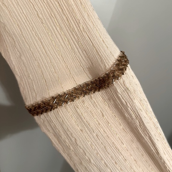 Embellished cream and gold dress - Picture 5 of 6